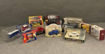 A selection of thirteen various diecast vehicles.