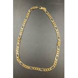 A gold linked necklace marked 750 (Approximate Total Weight 91g)