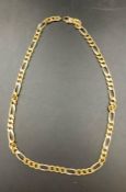 A gold linked necklace marked 750 (Approximate Total Weight 91g)