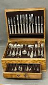 A Canteen of silver cutlery, hallmarked for Sheffield 1993 by Carr's of Sheffield Ltd