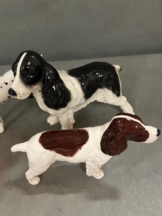 Three Beswick ceramic dogs to include spaniels (H18cm tallest) - Image 8 of 8