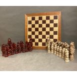 A large fantasy themed chess set and board