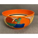 A Clarice Cliff Fantasque pattern bowl, diameter 15cm