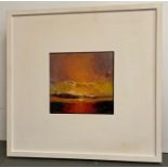 Sunset over Valencia Island by Andrew Gifford, oil on panel (The Proceeds from the sale of this