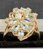 A Gem set ring in 14ct gold (3.9g) (Size O1/2)