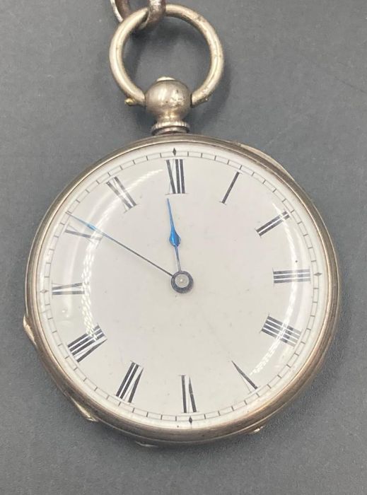 A selection of five pocket watches, three silver, one military AF and another AF - Image 4 of 9