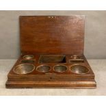 An oak Victorian croupiers box