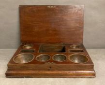 An oak Victorian croupiers box