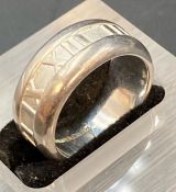 A Tiffany 2003 Atlas ring in Sterling Silver, (size Q/R)