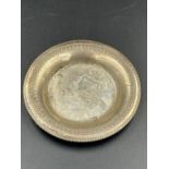 An Arabic silver pin dish.