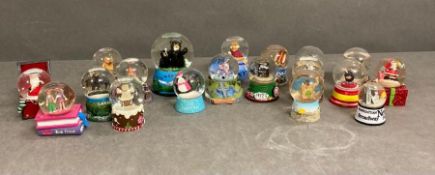 A boxed selection of snow globes
