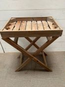 A garden wooden tray on stand (50cm x 35cm)
