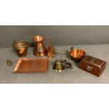 A selection of miniature copper items