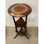 A George III style wash or wig stand, fitted with two drawers