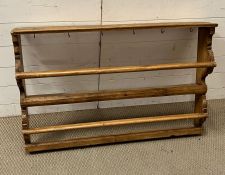 A pine wall hanging rack shelf (100cm x 65cm)