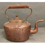A Victorian cooper tea kettle