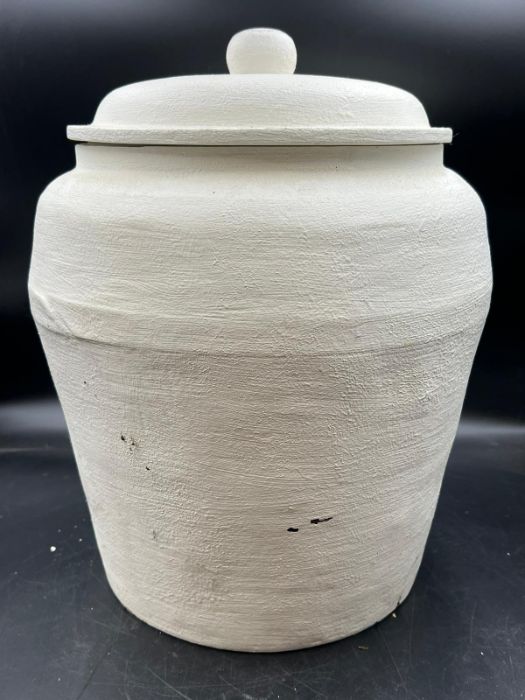 A paper Mache painted jar (H42cm)