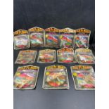 Twelve 1960's Diecast mini planes, boxed