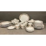 A Midwinter Michaelmas Daisy Dinner service