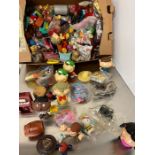 A selection of McDonalds and Burger King toys