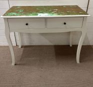 A desk with two drawers (H78cm W100cm D47cm)