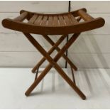 A folding wooden stools
