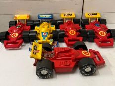 Five Corgi model cars with Diecast cars , space in the cock pit