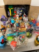 A selection of McDonalds happy meal and Burger King toy