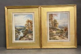 Two water colours by Henry H parker "The Glenfinlas and The Eden Cumberland"