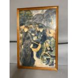 A large print after Renoir "The Umbrellas", framed and glazed, 50cm x74cm