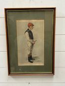 A print of a jockey "Fred Webb"
