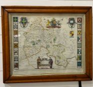 A print of Oxfordshire 1648 64cm x 54cm
