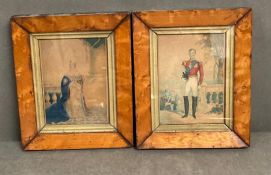 Two framed prints of a couple