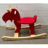 An Ikea children's rocking chair in the form of a reindeer