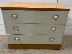 A Stag Nocturne three drawer, chest of drawers