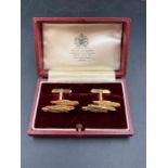 A Pair of 9ct gold Gents Cuff Links (Approximate Total weight 8.7g)