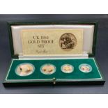 The 1980 Royal Mint Gold Proof Set to include Five pounds, two pounds, sovereign and half