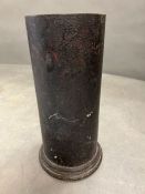 A cast iron shell case pre WWI 28cm H x 12cm D