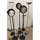 A selection of Relco and other makers stand lamps, uplighter