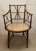 A bentwood dark pine chair with pine seat and turned legs AF All proceeds from this sale are being