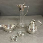 A selection of silverplate table items, including Maplin and Webb