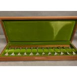 The Royal Horticultural Society Flower spoons in hallmarked silver in original box