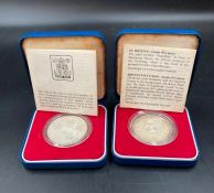 Two 1977 Silver Jubilee Crowns