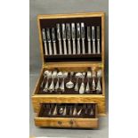 A Canteen of silver cutlery, hallmarked for Sheffield 1993 by Carr's of Sheffield Ltd