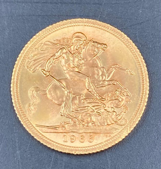 A 1966 Gold Sovereign Coin - Image 2 of 2