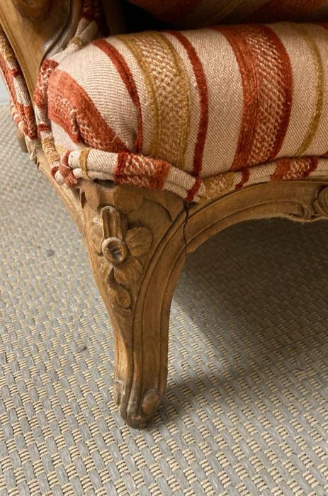 A Pair of Louis style chairs in a striped fabric - Image 3 of 4