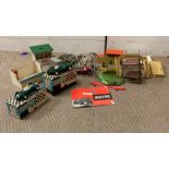 A selection of Vintage Scalextric equipment to include cars , transformer etc