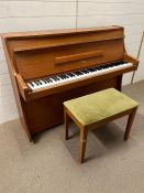A Zender compact piano (100cm x 48cm x 132cm)
