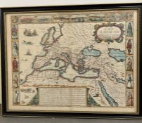 A new mappe of the Roman Empire by John Speed (1552-1629) cartographer