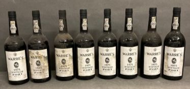 Eight bottles of 1975 Warre's Vintage Port